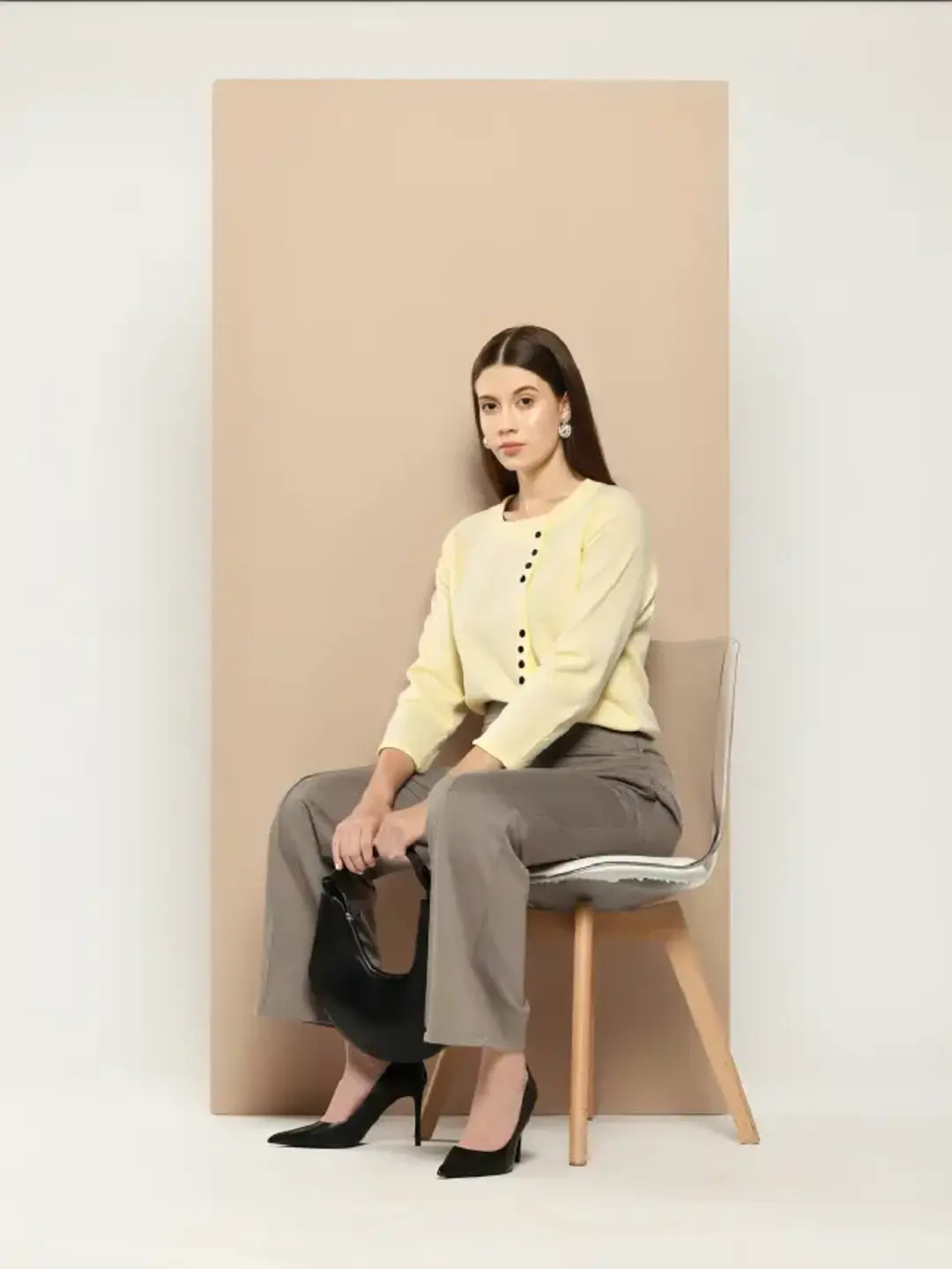 yellow solid top for women