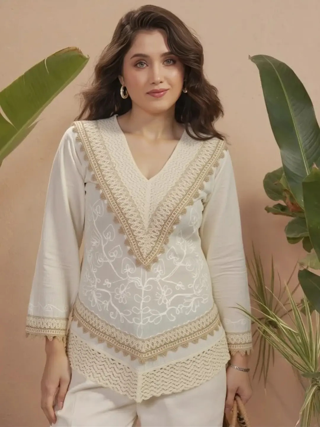 women lace kurti(7316)