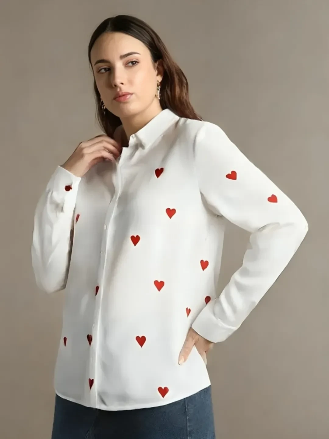 womens stylish heart shirt