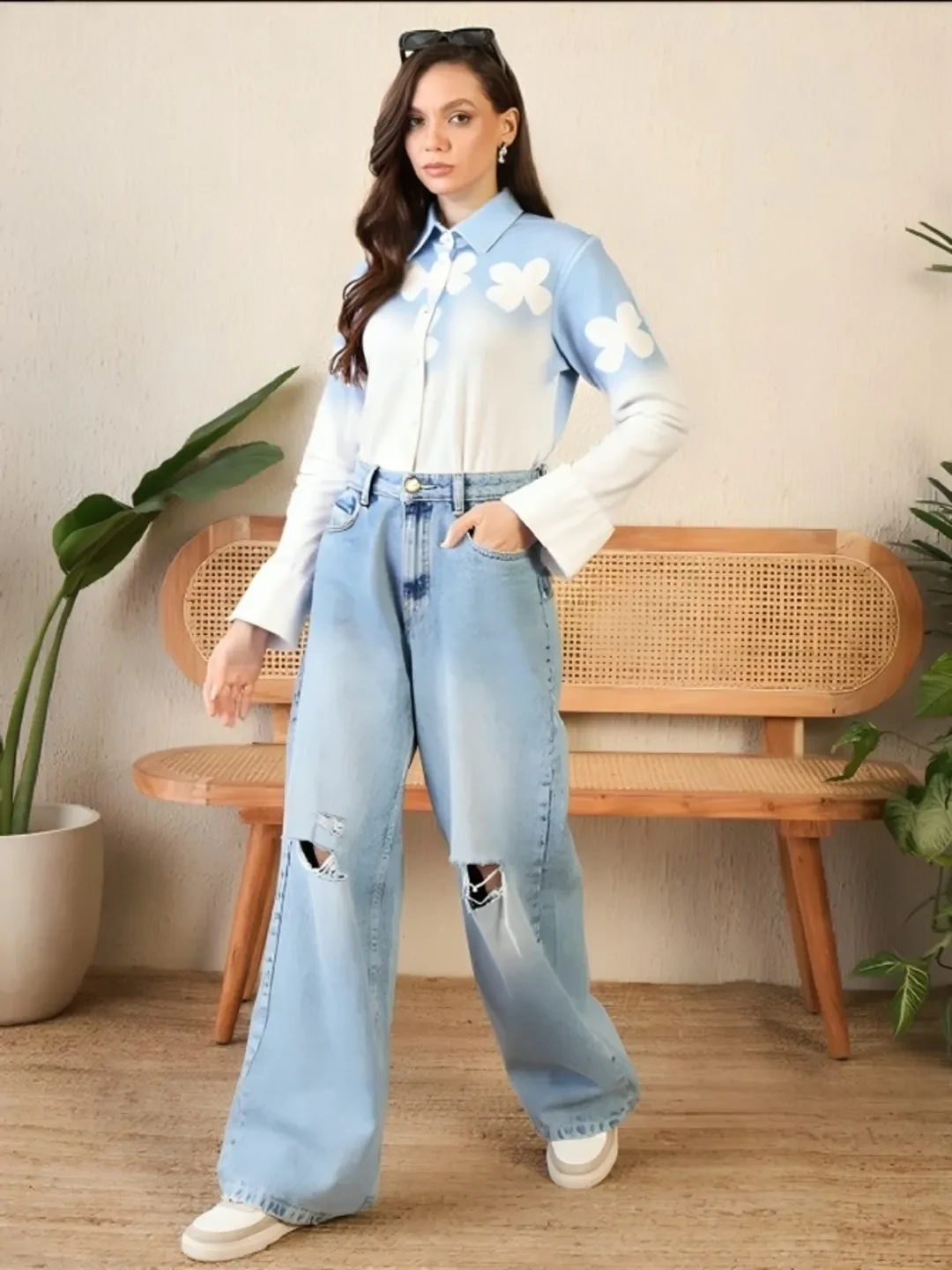 womens elegent print shirt