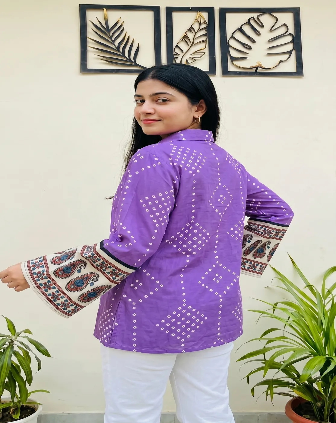 royal purple printed shirt