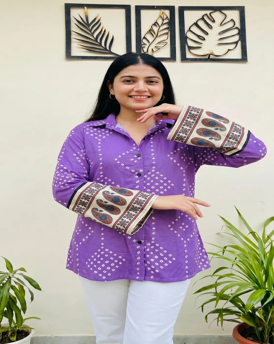 royal purple printed shirt