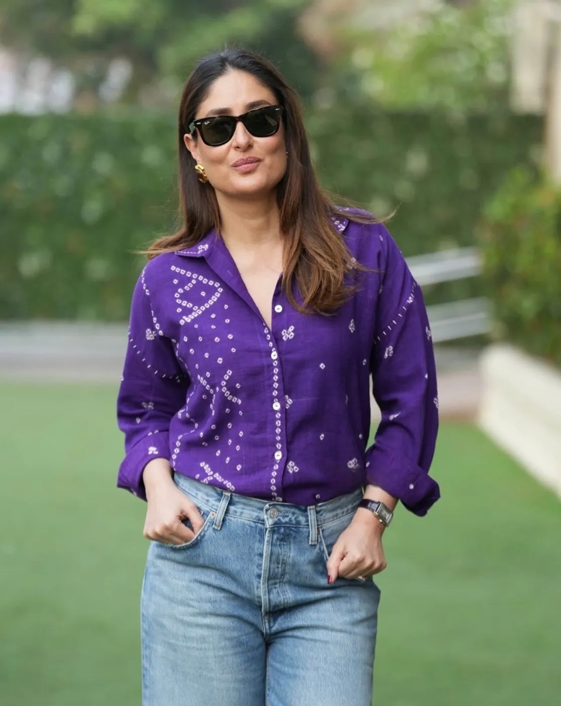 purple Loom printed shirt