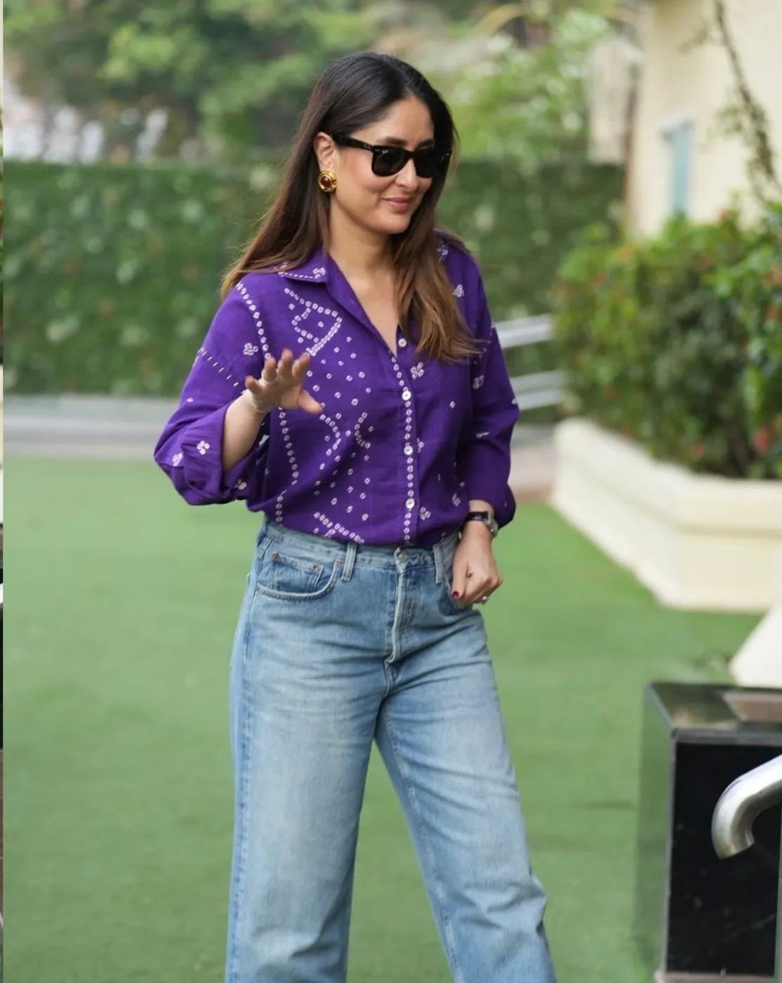 purple Loom printed shirt