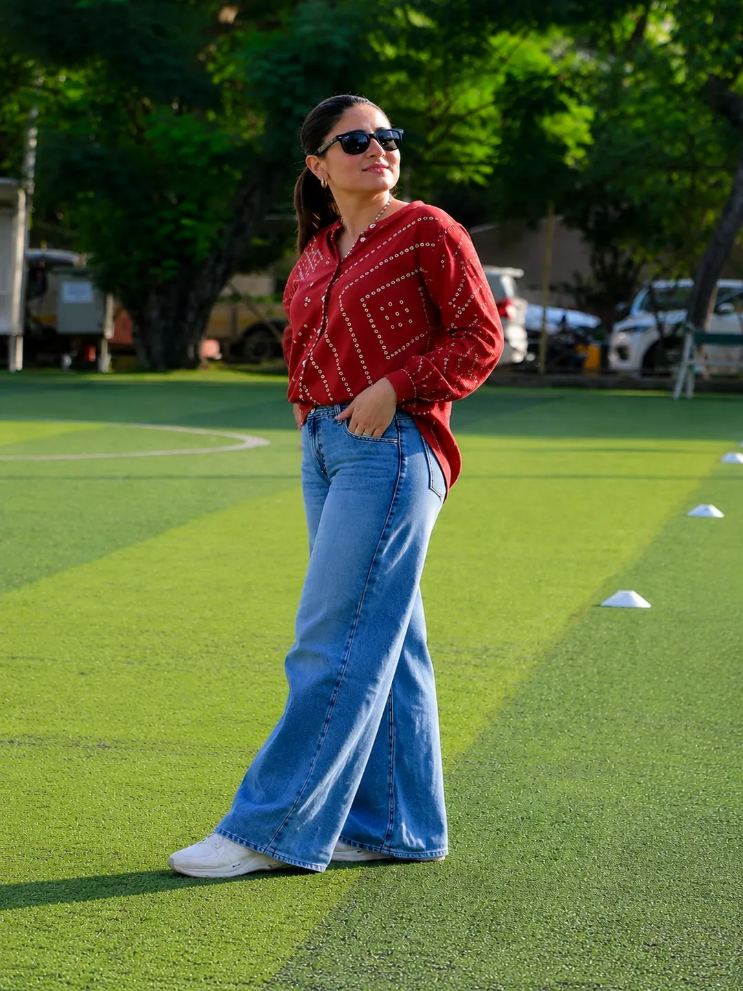 kareena kapoor bandhni shirt ( Red )