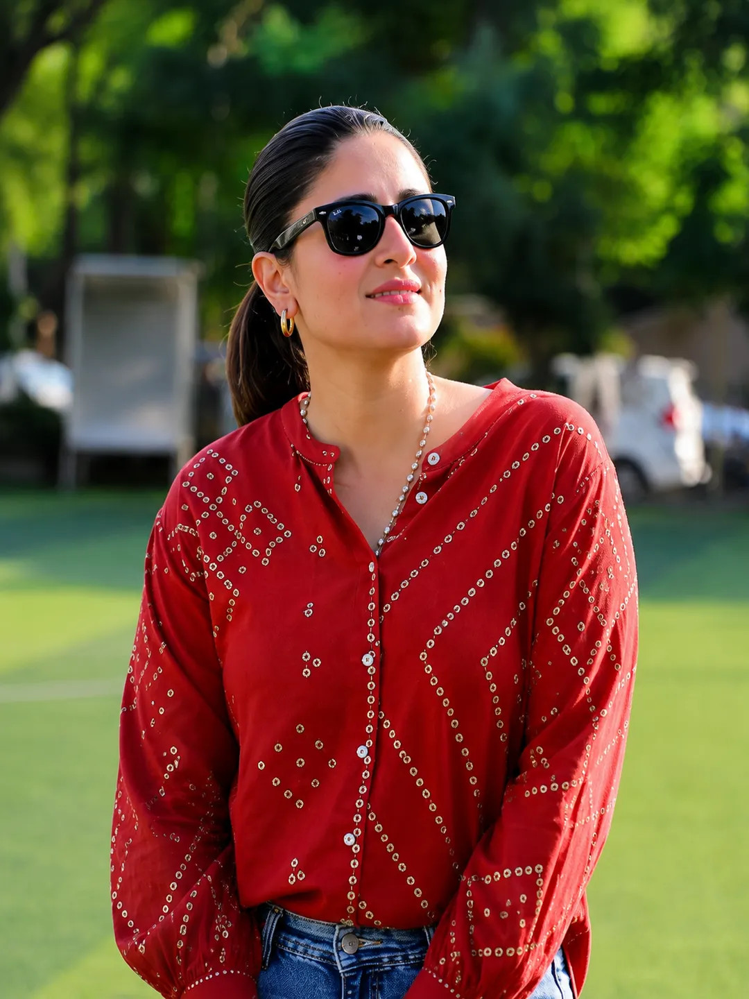 kareena kapoor bandhni shirt ( Red )