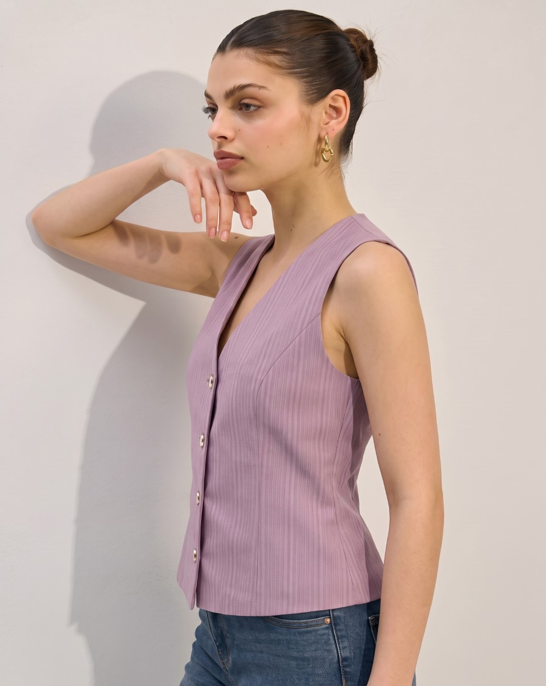 lavender waistcoat(3508)