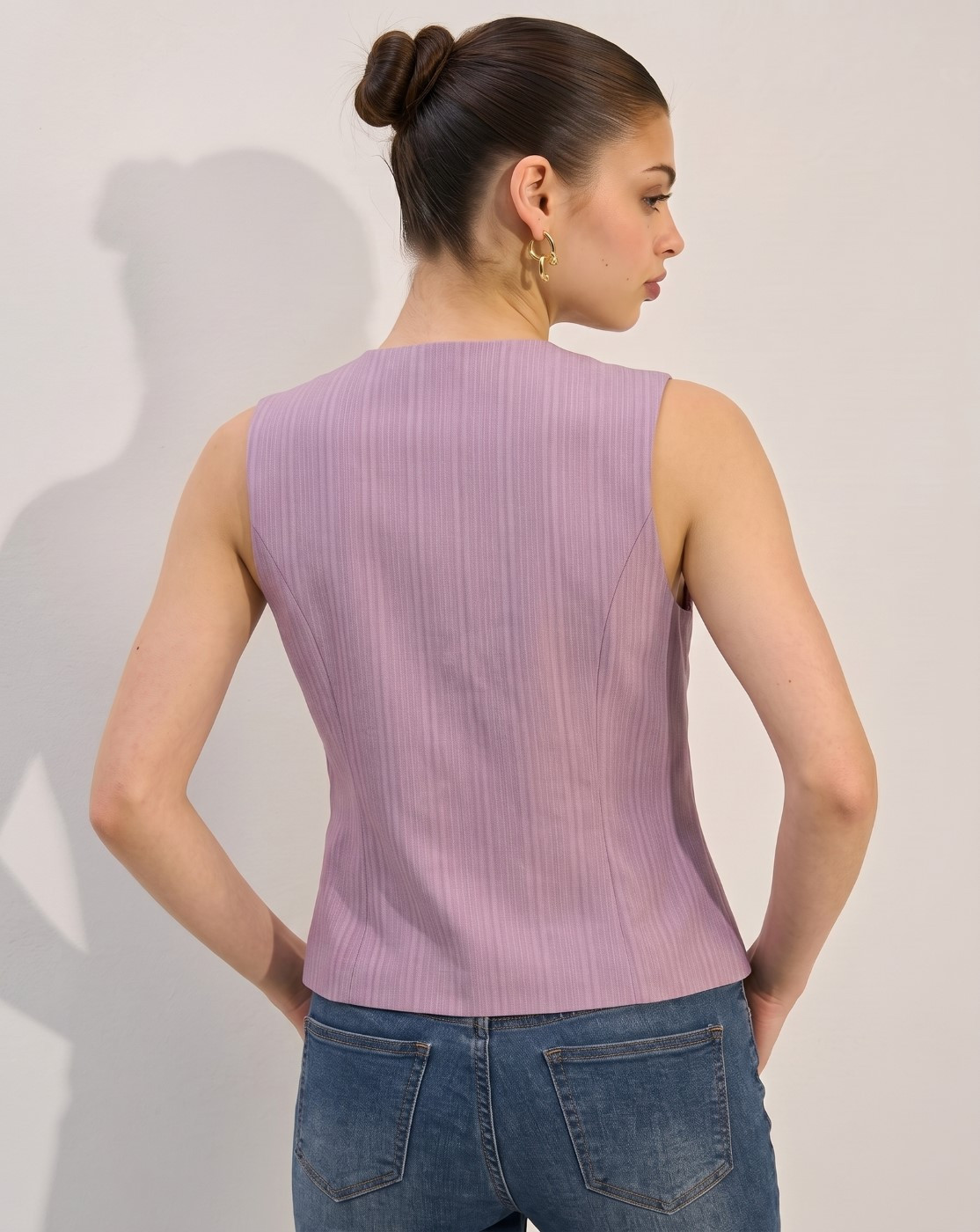 lavender waistcoat(3508)