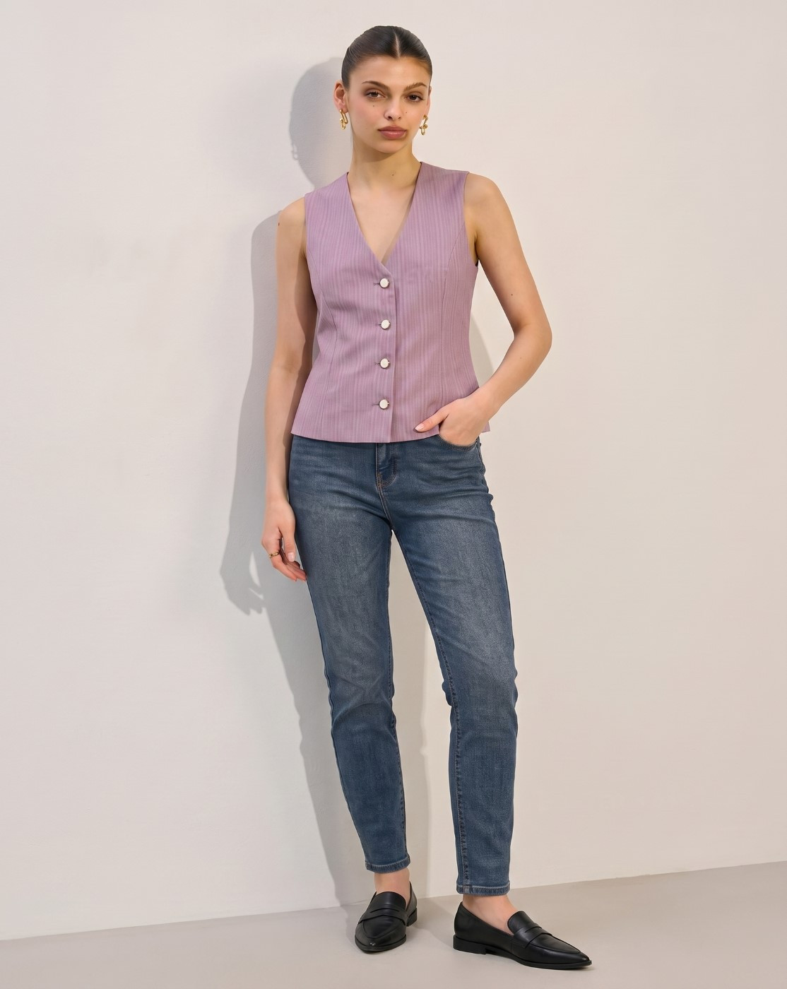 lavender waistcoat(3508)