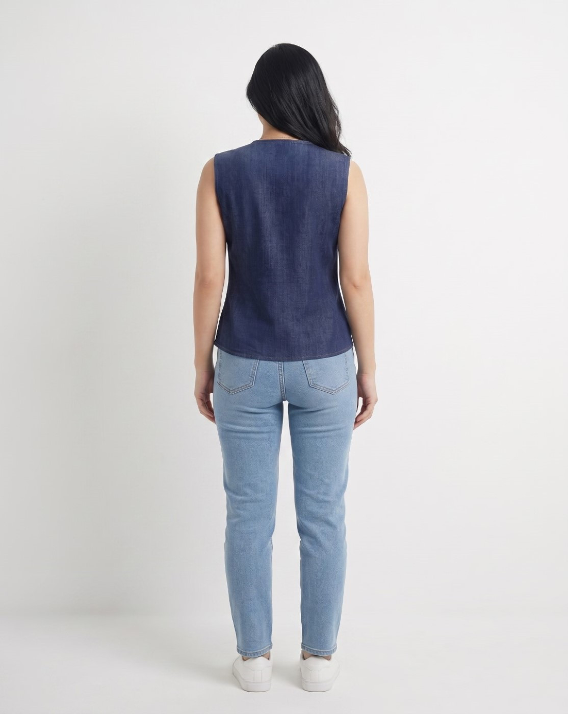 women denim waistcoat(3025)