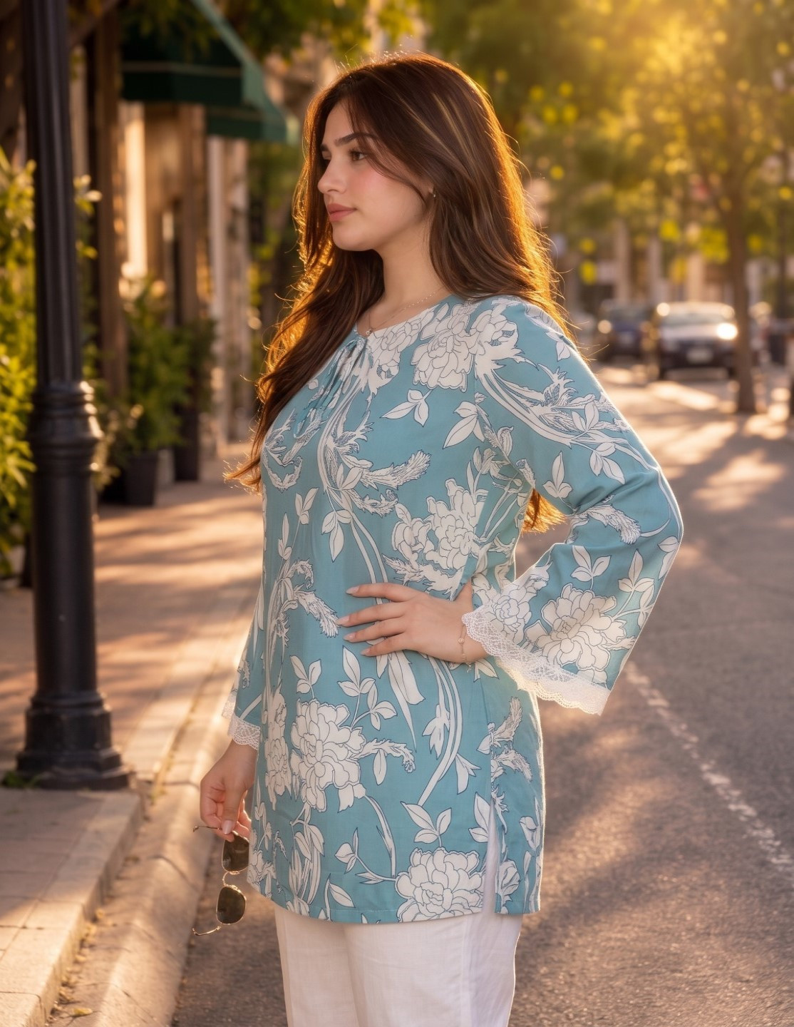 women lace kurti(8031)