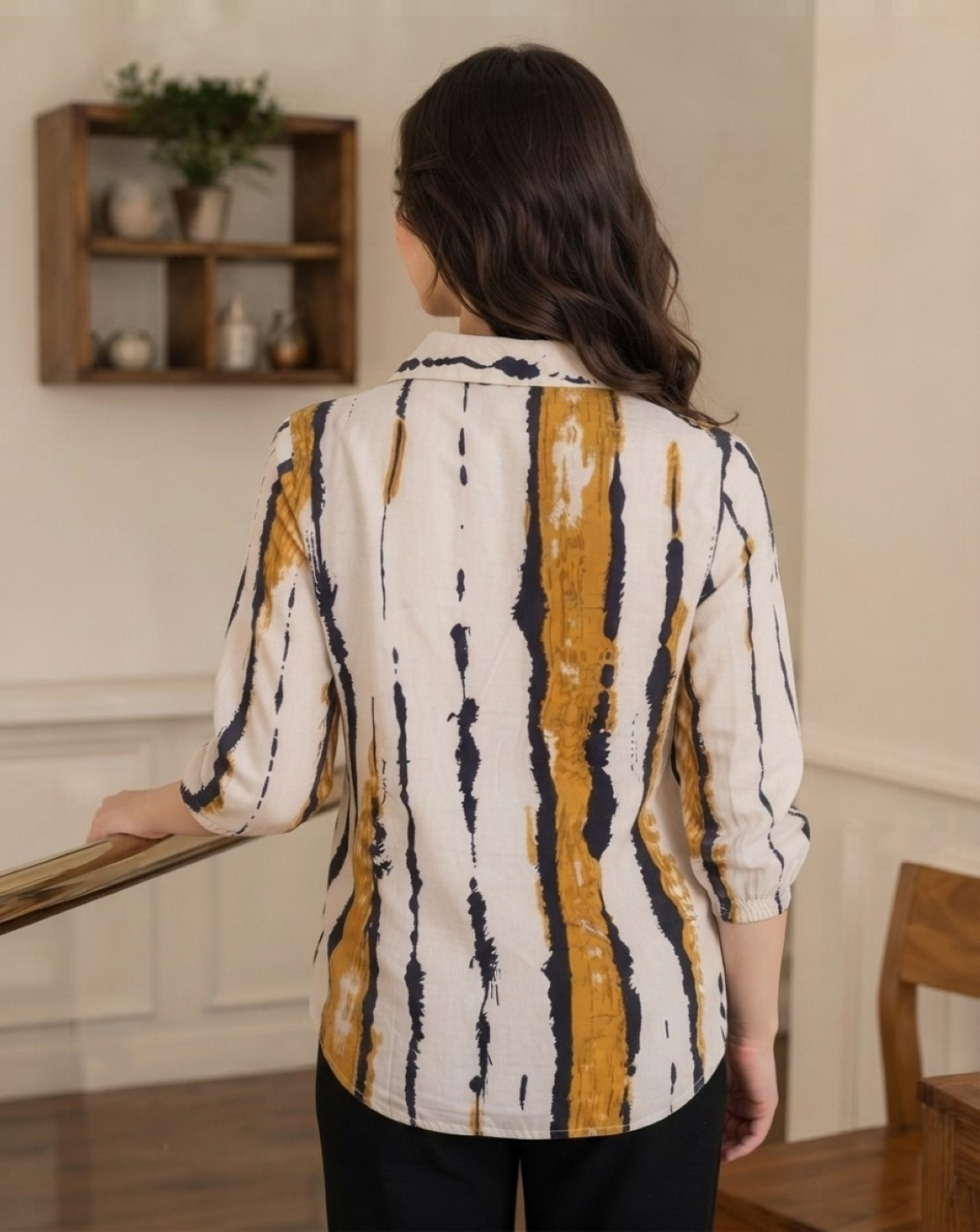 women stripe shirt(8043)