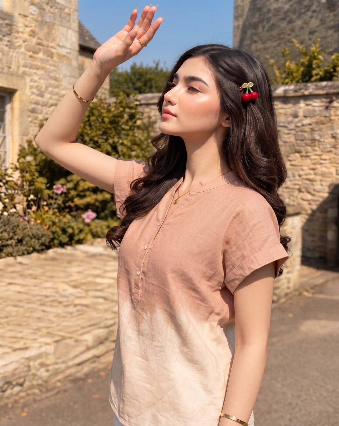 women ombre top(8001)