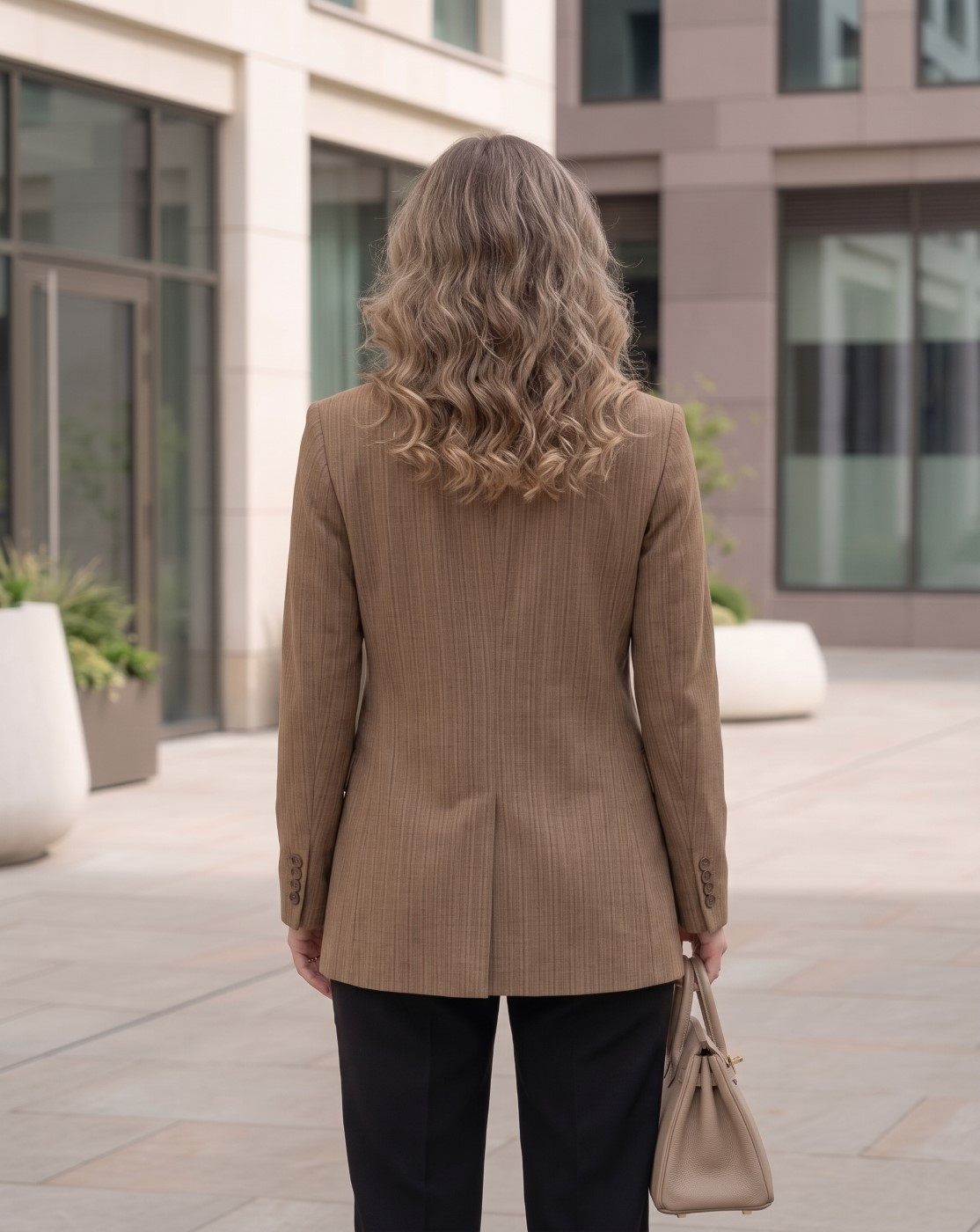 Double-Breasted brown Blazer