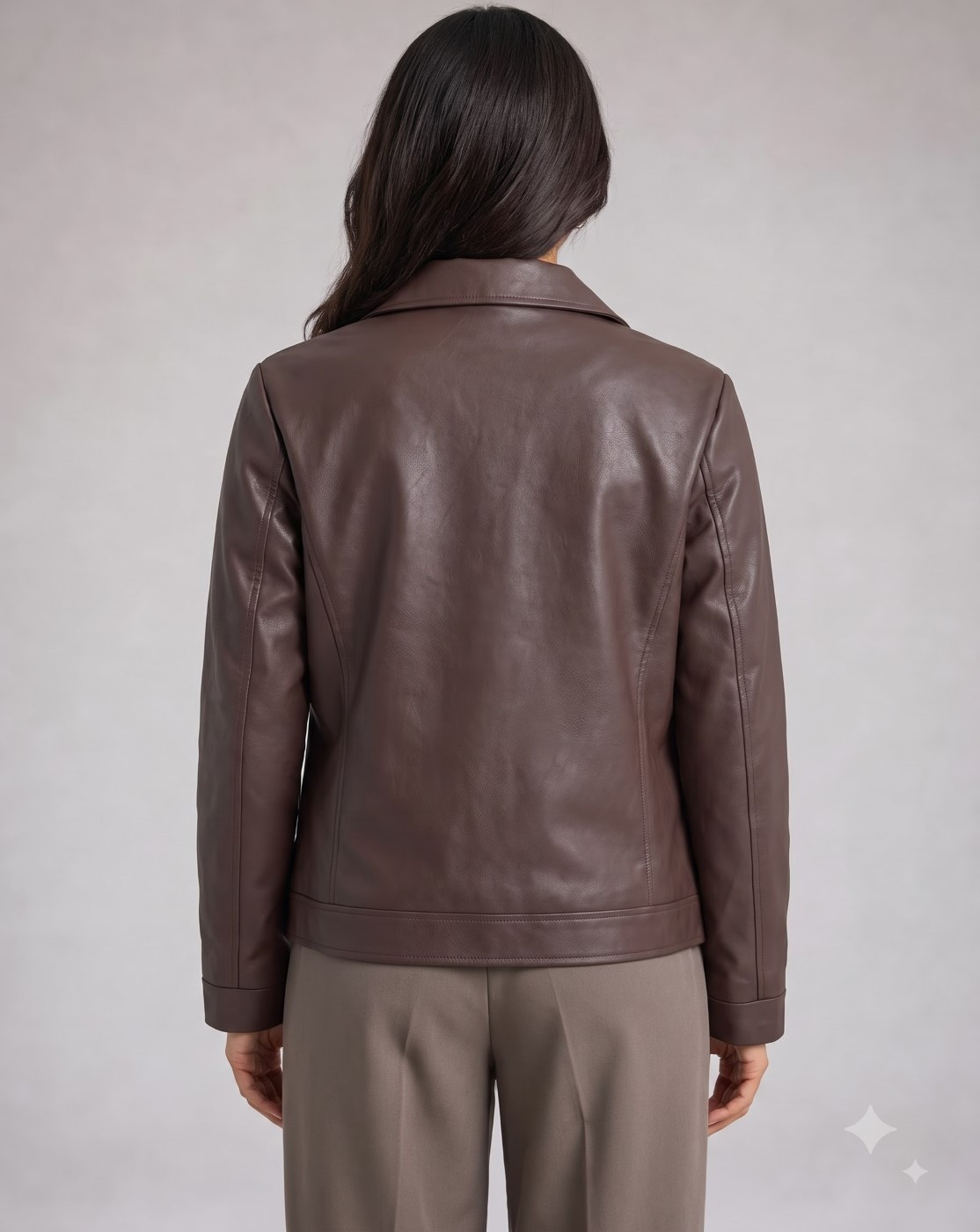 Women Brown Leather Jacket
