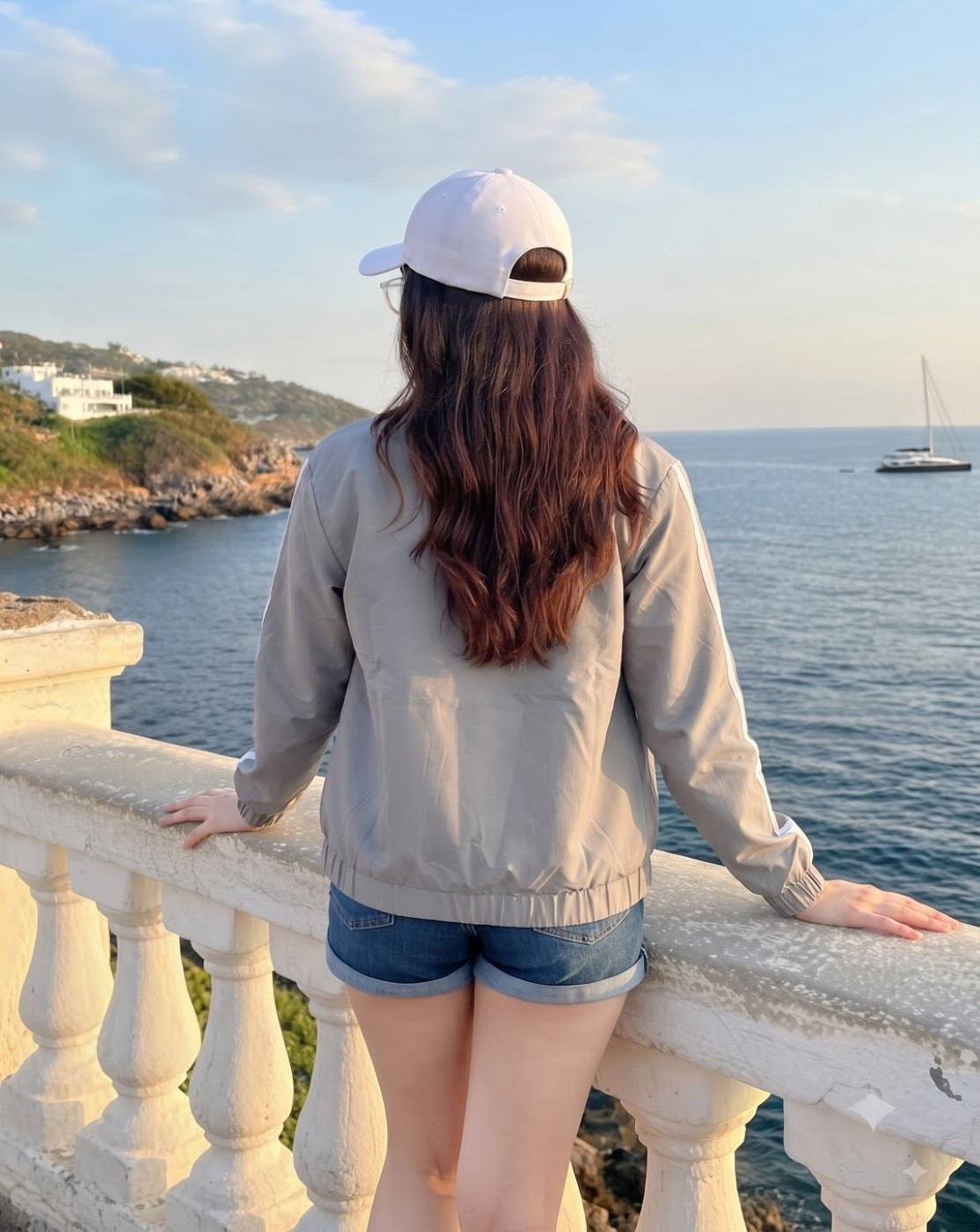 women windcheater jacket (grey)