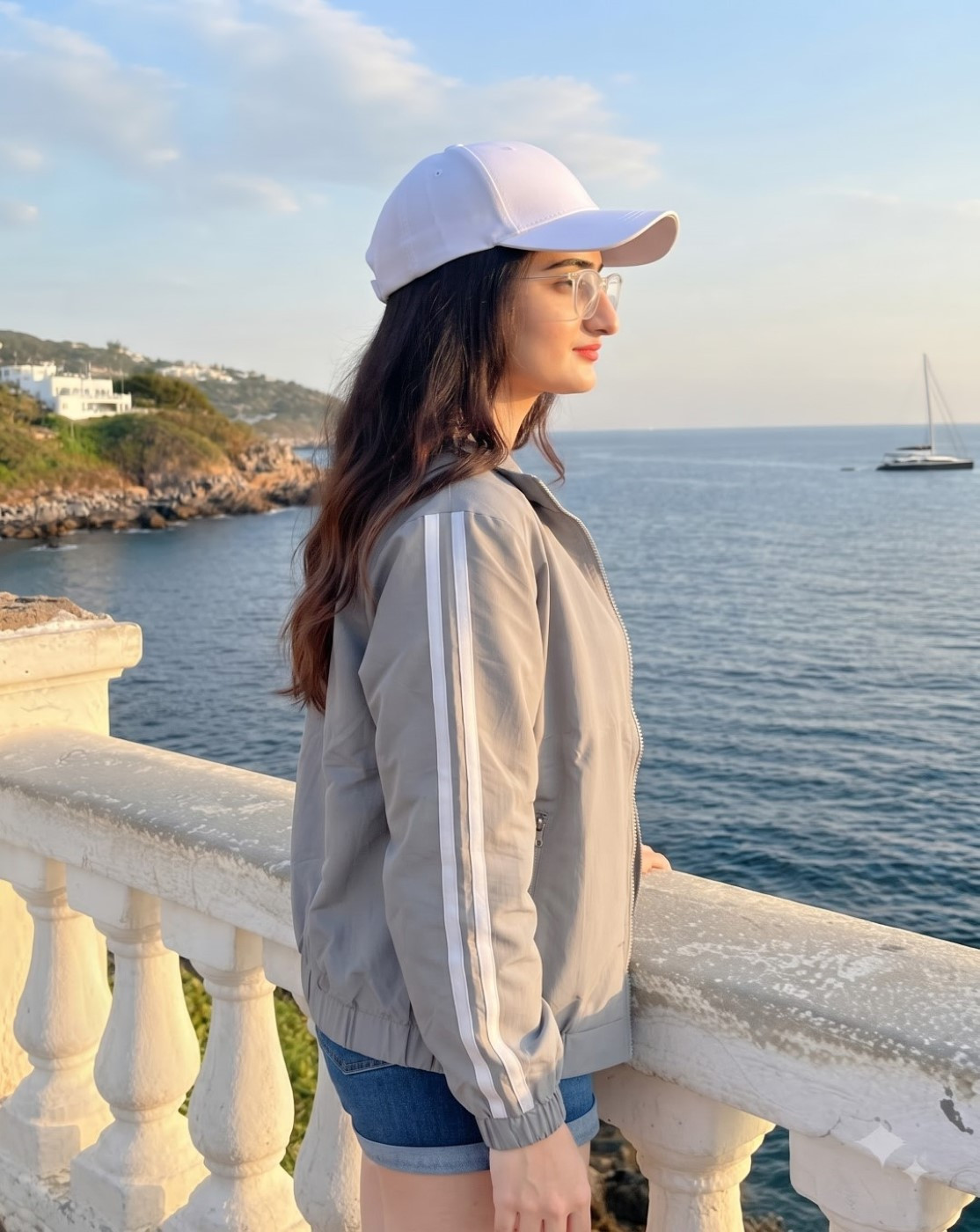 women windcheater jacket (grey)