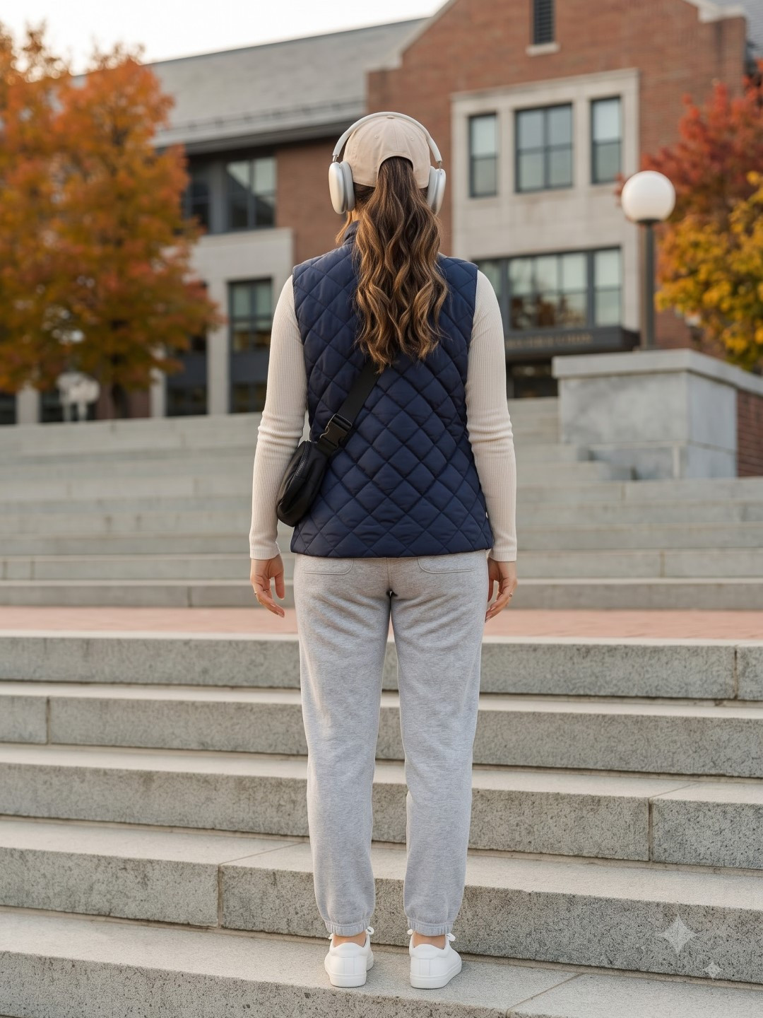 women quilted puffer jacket (navy)