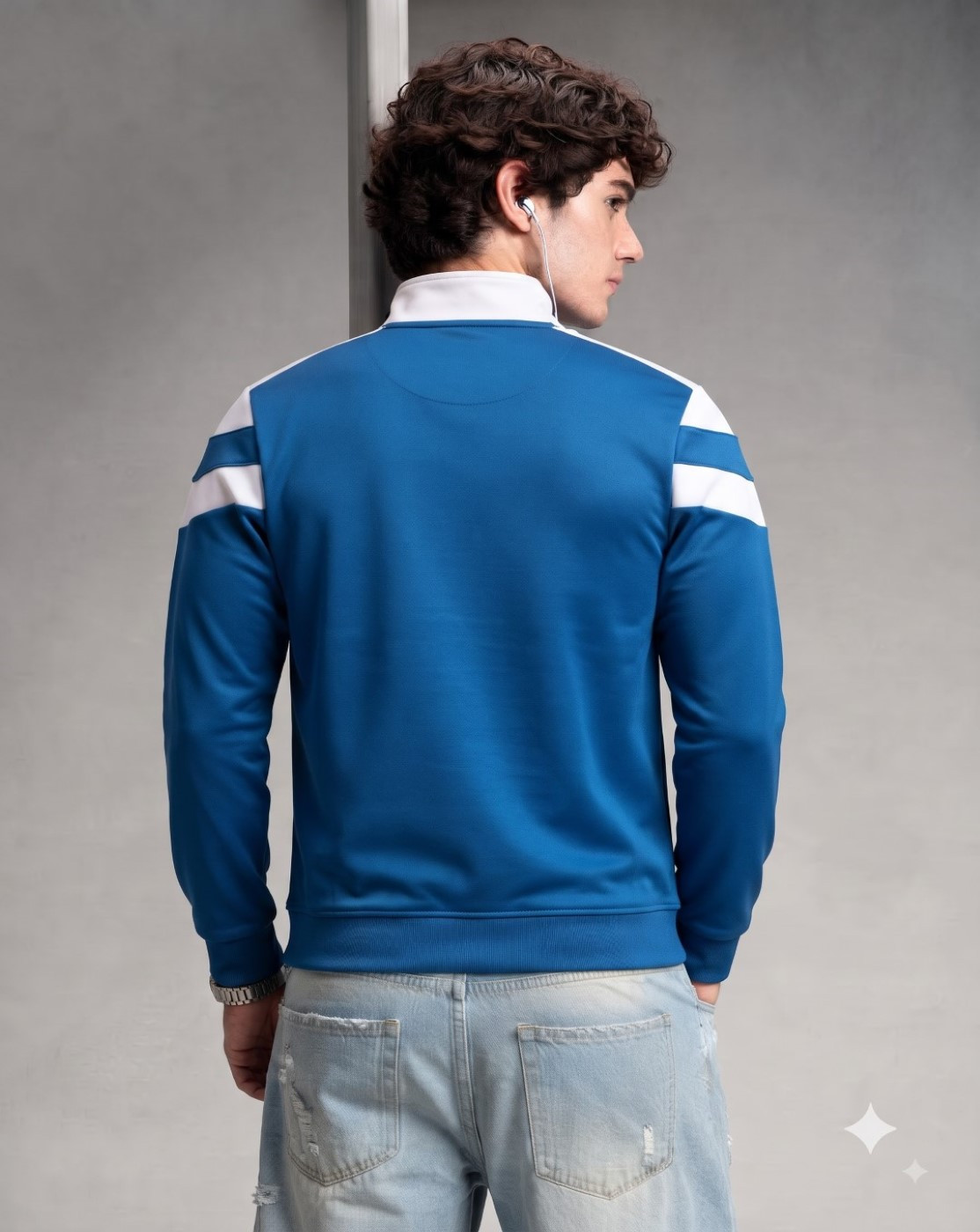 men track jacket (blue white)