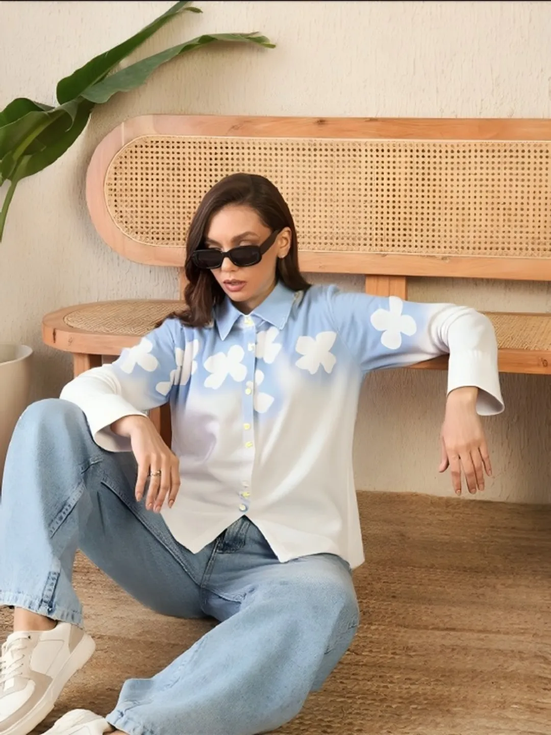 womens elegent print shirt