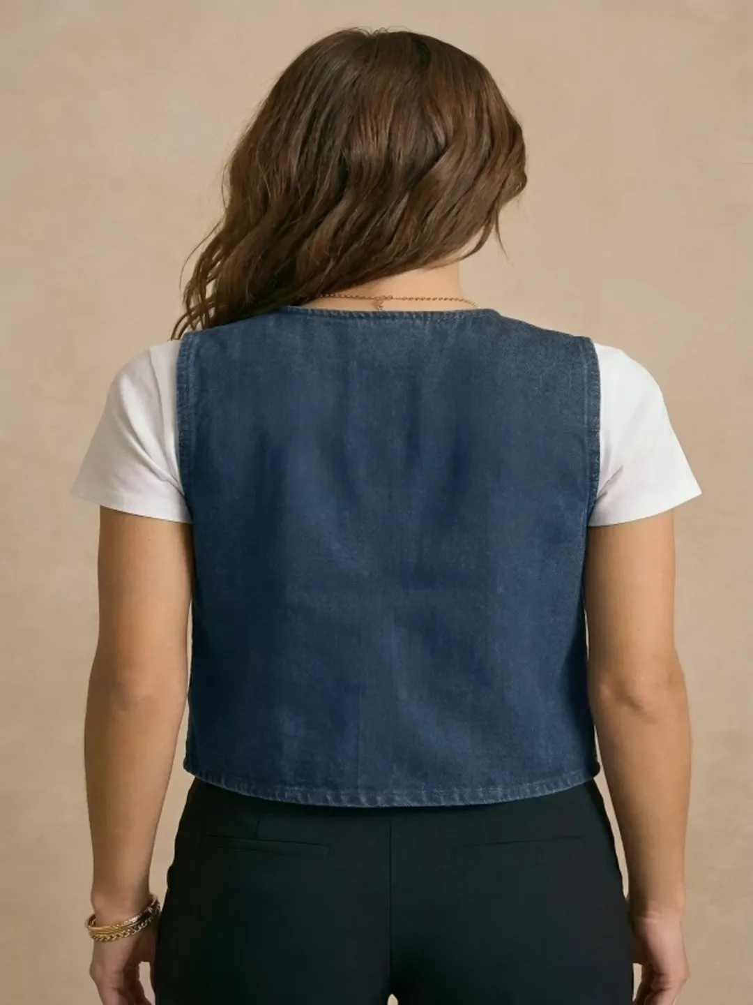 new stylish denim waistcoat