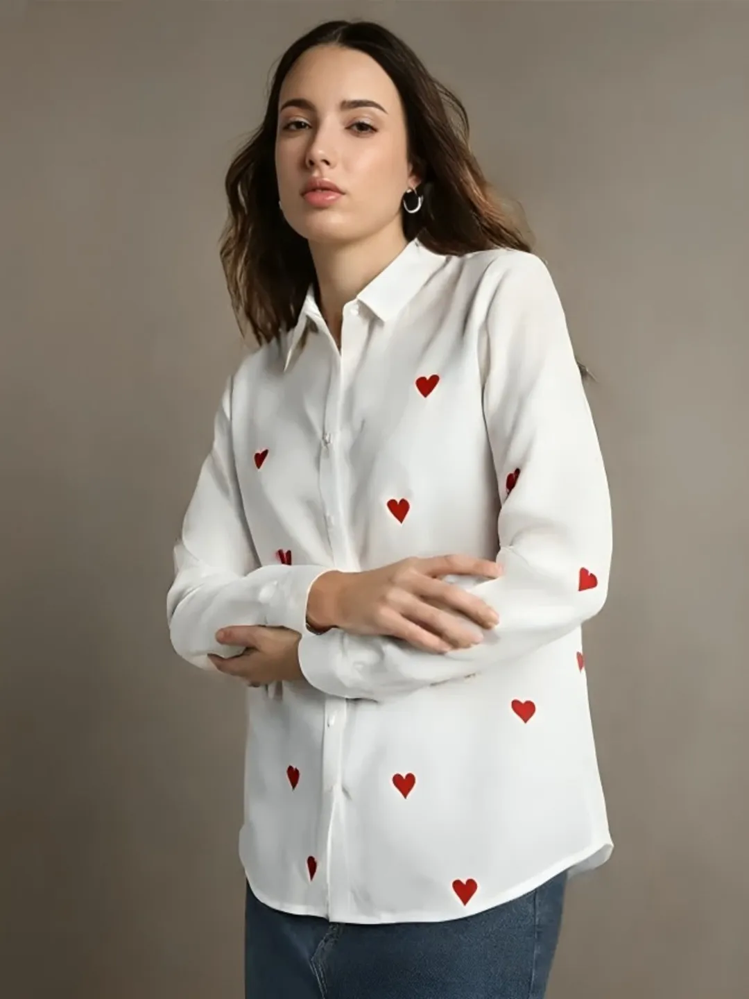 womens stylish heart shirt